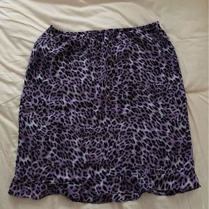 Kathie Lee collection purple leopard print skirt